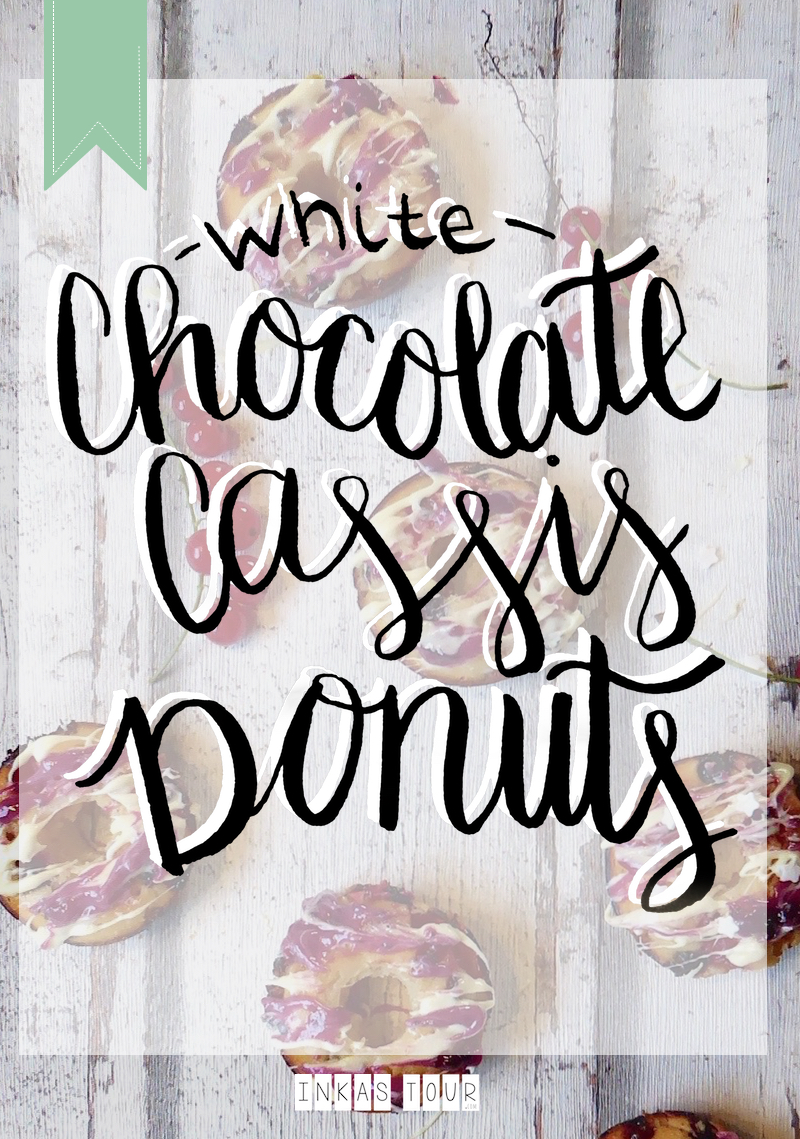 Oven Baked White Chocolate Cassis Donuts