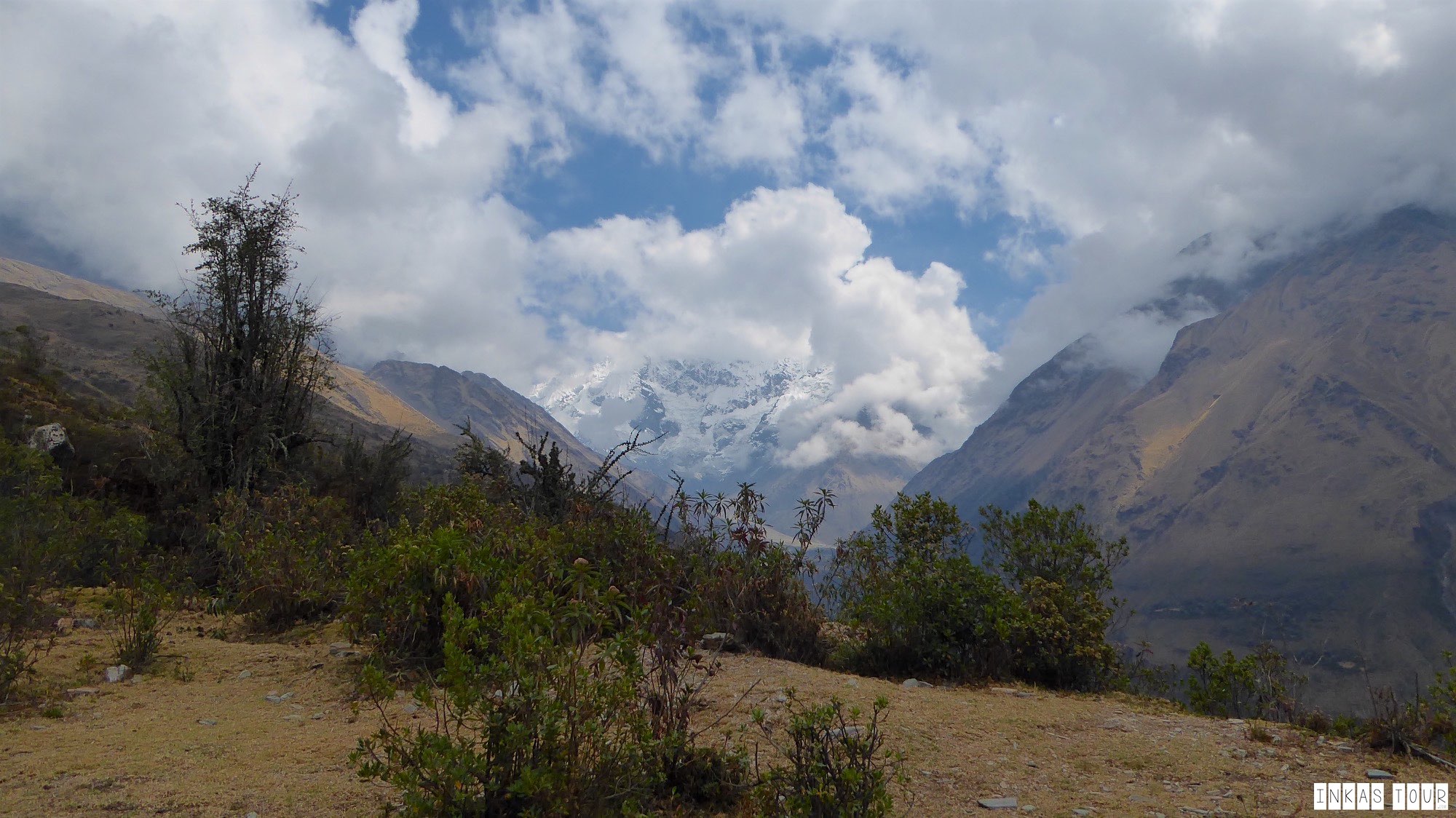 Early on, there is this amazing view of Nevado Salkantay, Salkantay Trek