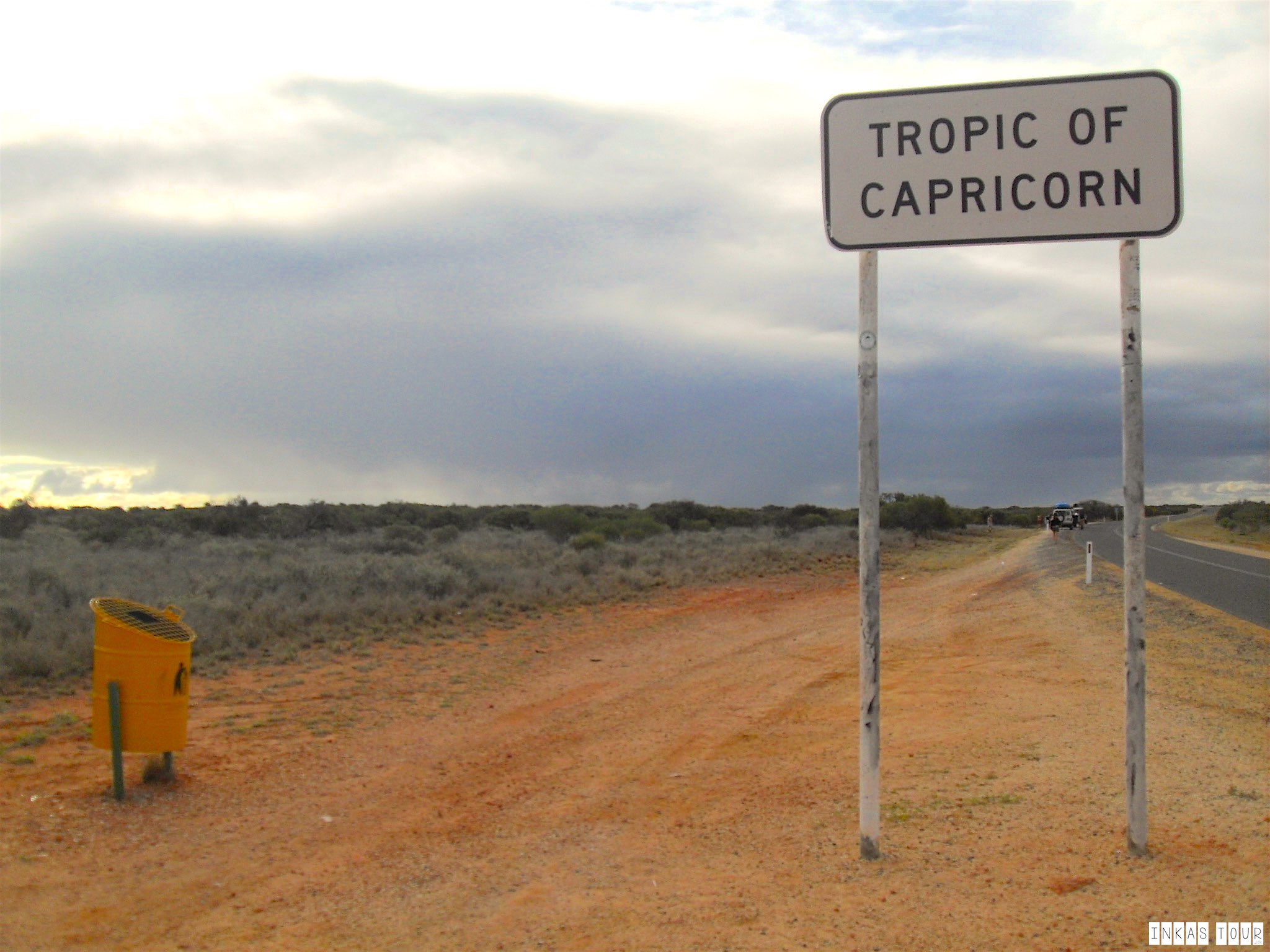 At the Tropic of Capricorn in Australia, is a Trash Can!!