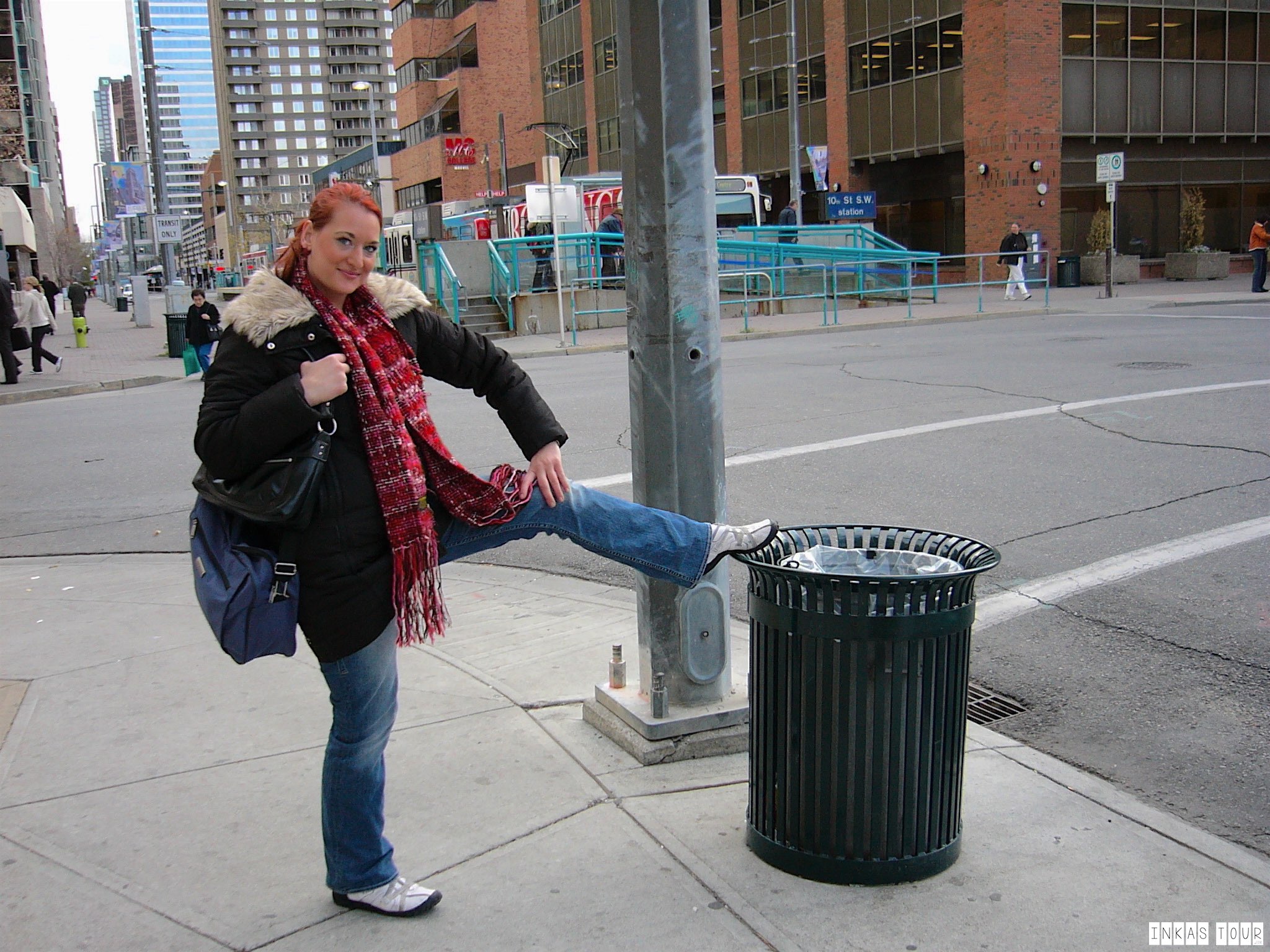 Jenna and the first Trash Can