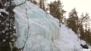 Korouma National Park Frozen Waterfalls Finland Vacation Inkas Tour Photography Salad around the World Travelblog