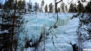 Korouma National Park Frozen Waterfalls Finland Vacation Inkas Tour Photography Salad around the World Travelblog