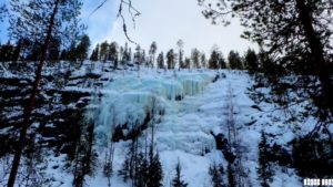 Korouma National Park Frozen Waterfalls Finland Vacation Inkas Tour Photography Salad around the World Travelblog